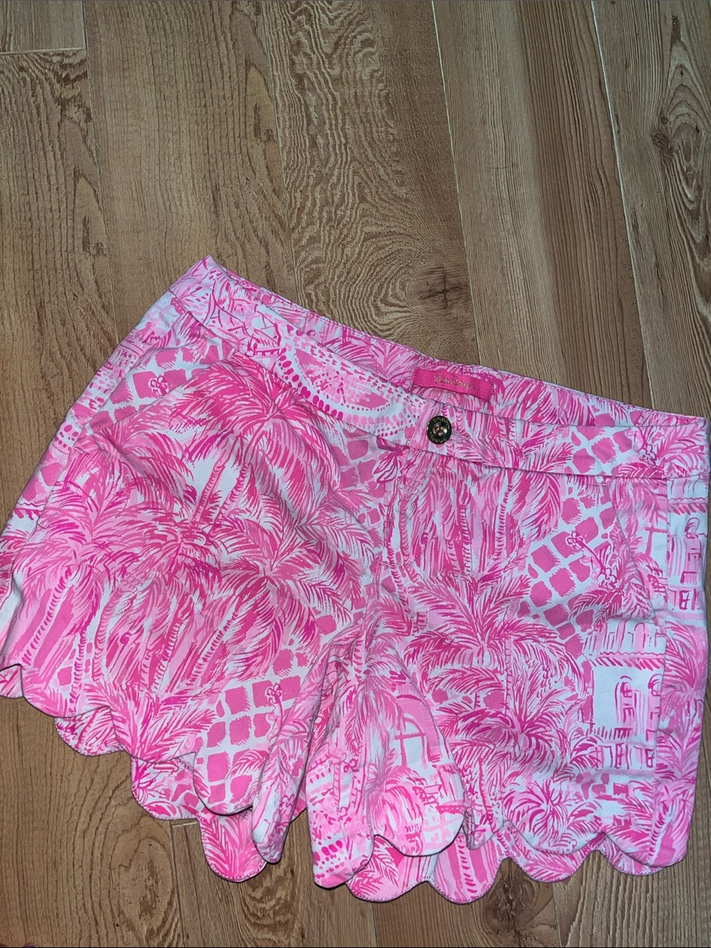 Lilly Pulitzer Buttercup Shorts Pink Blossom Palm Beach Paradise Size 6